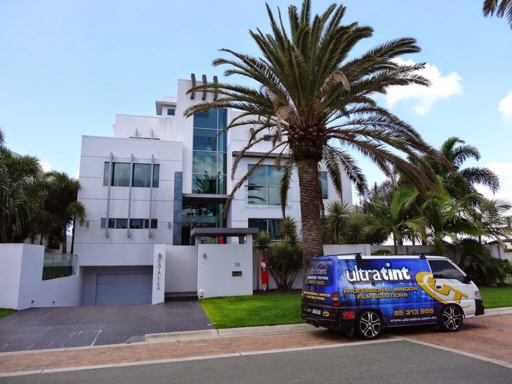 The UltraTint van outside a home we tinted the windows of on the Gold Coast