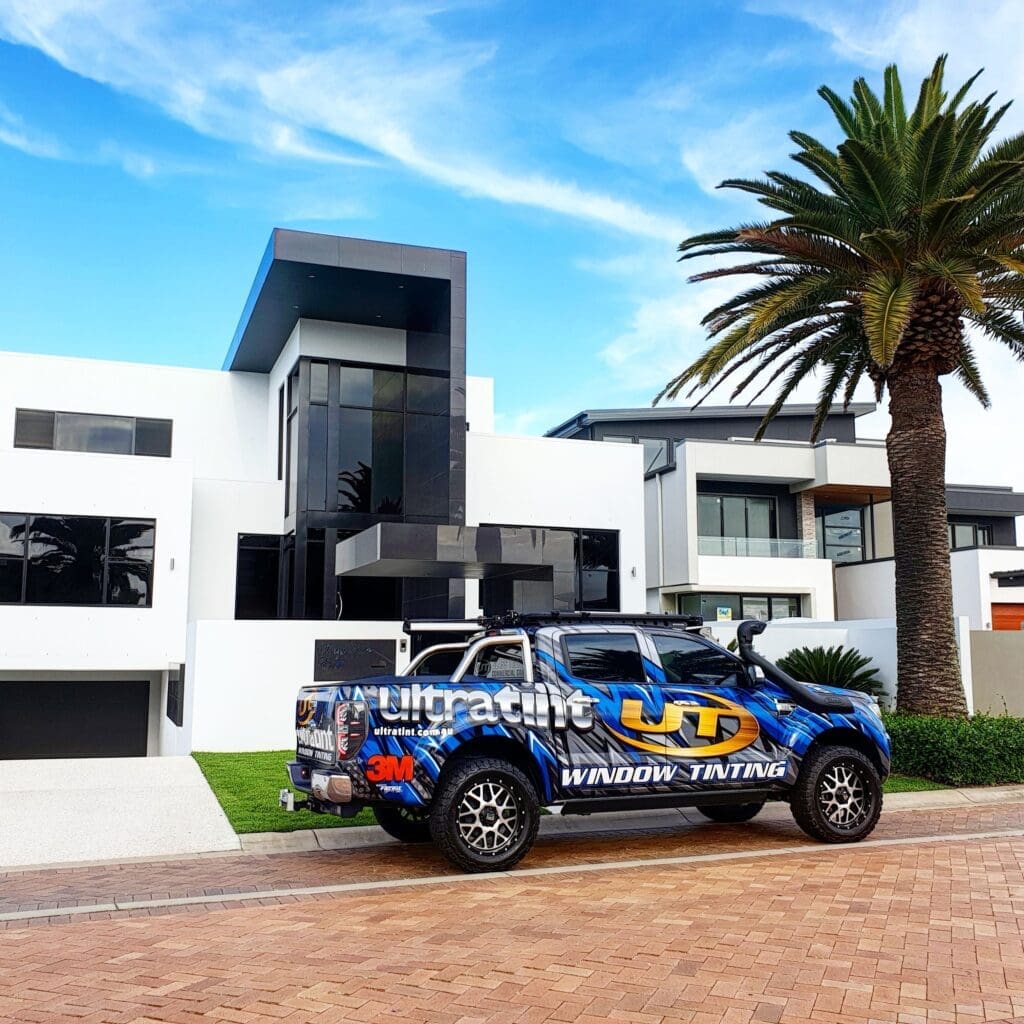 The Ultratint ute outside a home on the Gold Coast where we tinted their windows.